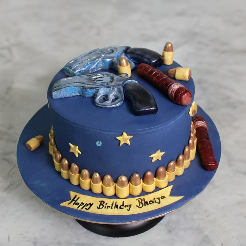 Gun-Theme-Cake