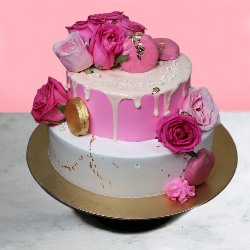 Pink-and-White-Cake