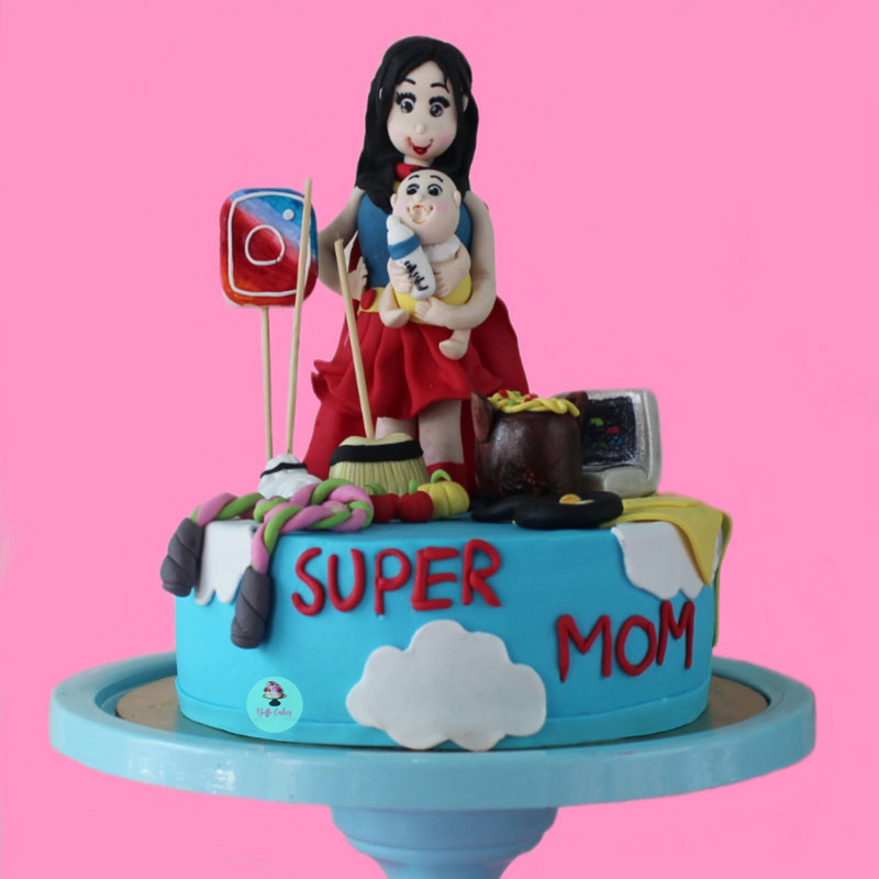 Super-Mom-Theme-Cake