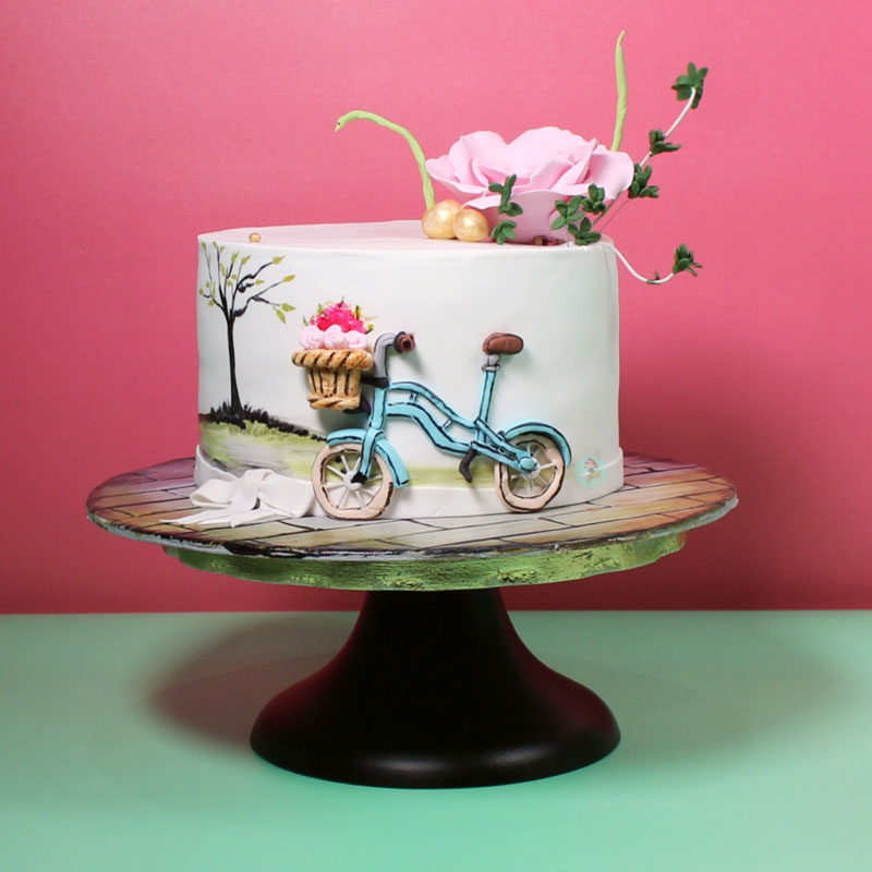 Girls-Bicycle-Theme-Cake