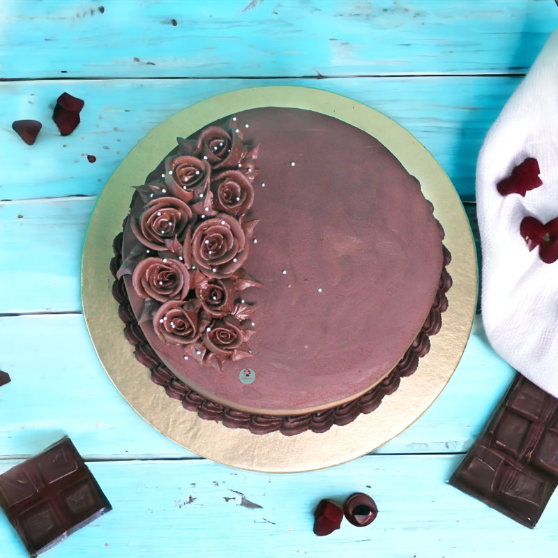 Chocolate-Floral-cake
