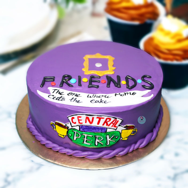 Purple-Friends-Theme-cake