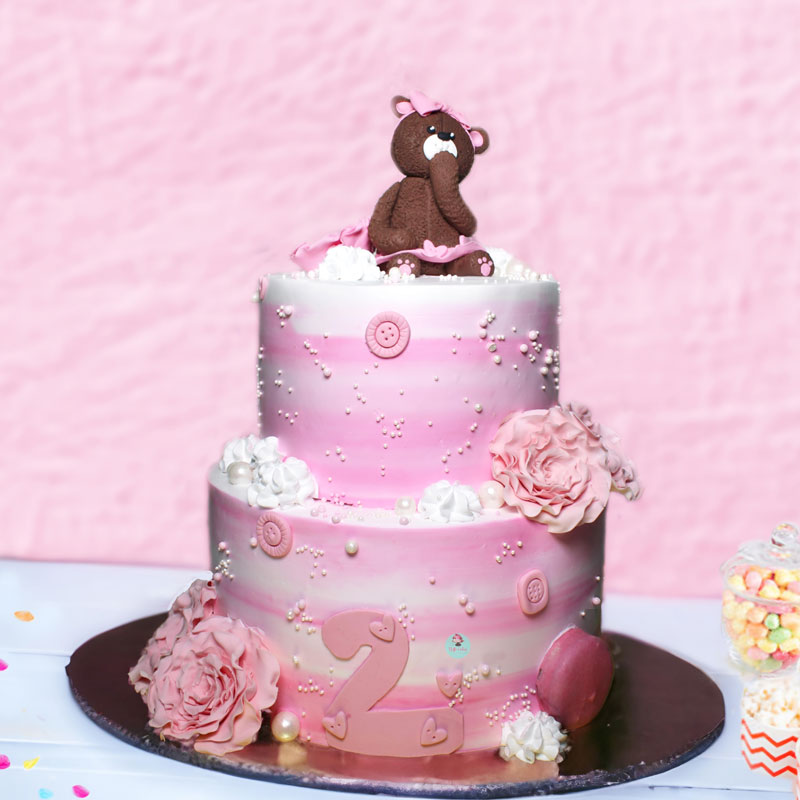 Pink-Teddy-Bear-Cake