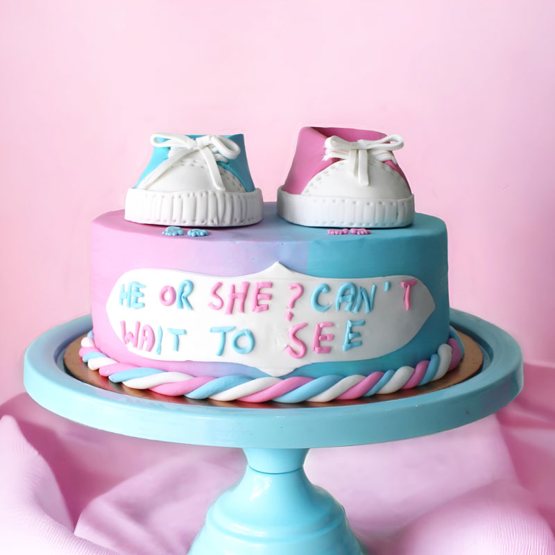 Pink-And-Blue-Shoes-Baby-Shower-Cake