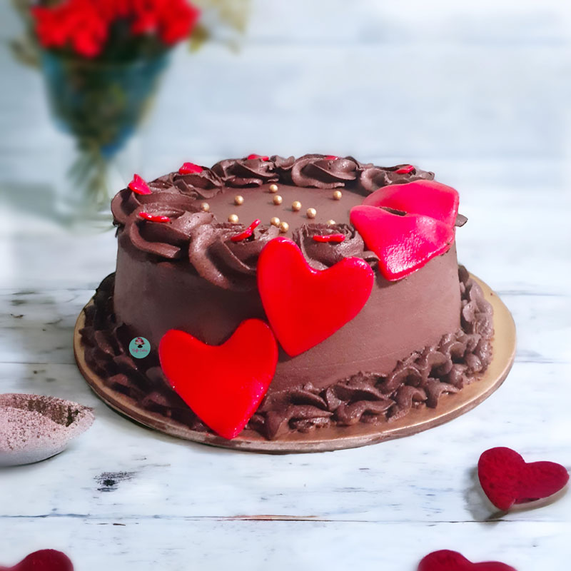 Red Heart Chocolate Cake